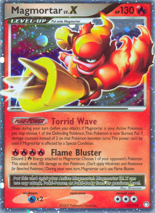 Magmortar LV.X (123/123) [Diamond & Pearl: Mysterious Treasures] | Card Merchant Takapuna