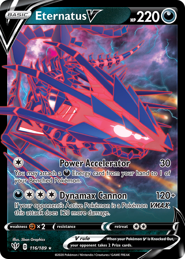 Eternatus V (116/189) (Jumbo Card) [Sword & Shield: Darkness Ablaze] | Card Merchant Takapuna