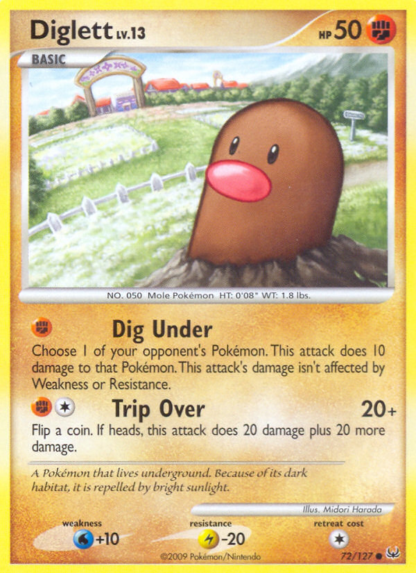 Diglett (72/127) [Platinum: Base Set] | Card Merchant Takapuna