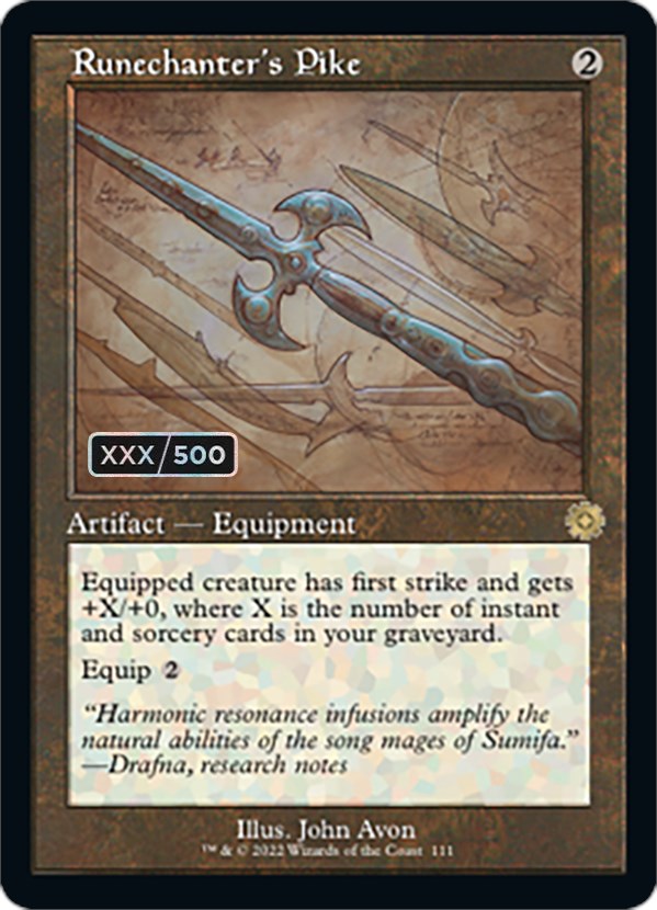 Runechanter's Pike (Retro Schematic) (Serialized) [The Brothers' War Retro Artifacts] | Card Merchant Takapuna
