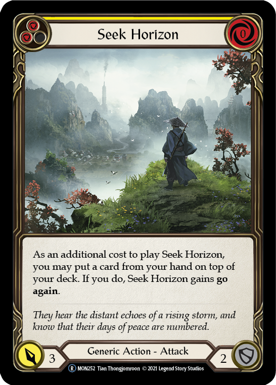 Seek Horizon (Yellow) [U-MON252-RF] (Monarch Unlimited)  Unlimited Rainbow Foil | Card Merchant Takapuna