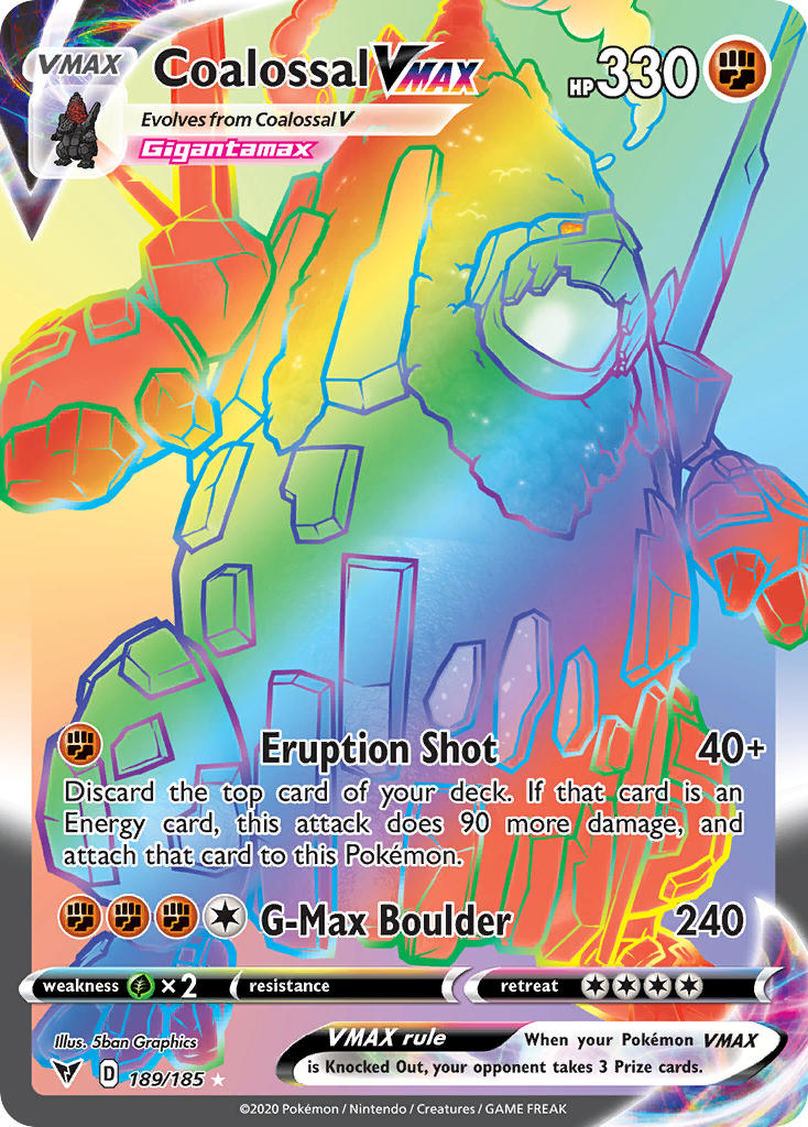 Coalossal VMAX (189/185) [Sword & Shield: Vivid Voltage] | Card Merchant Takapuna