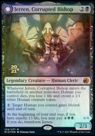 Jerren, Corrupted Bishop // Ormendahl, the Corrupted [Innistrad: Midnight Hunt Prerelease Promos] | Card Merchant Takapuna