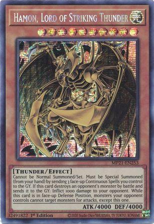 Hamon, Lord of Striking Thunder [MP21-EN253] Prismatic Secret Rare | Card Merchant Takapuna