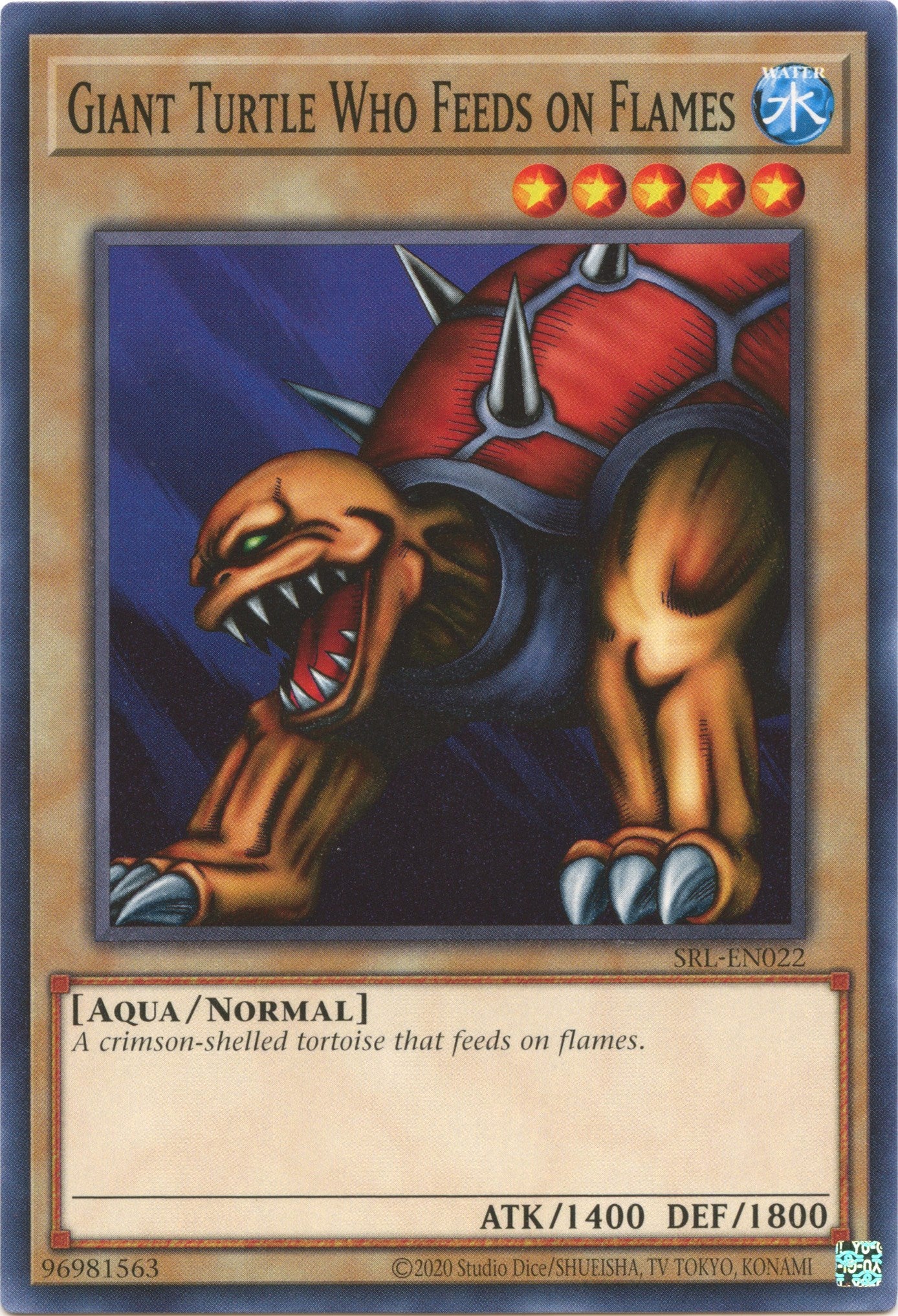 Giant Turtle Who Feeds on Flames (25th Anniversary) [SRL-EN022] Common | Card Merchant Takapuna