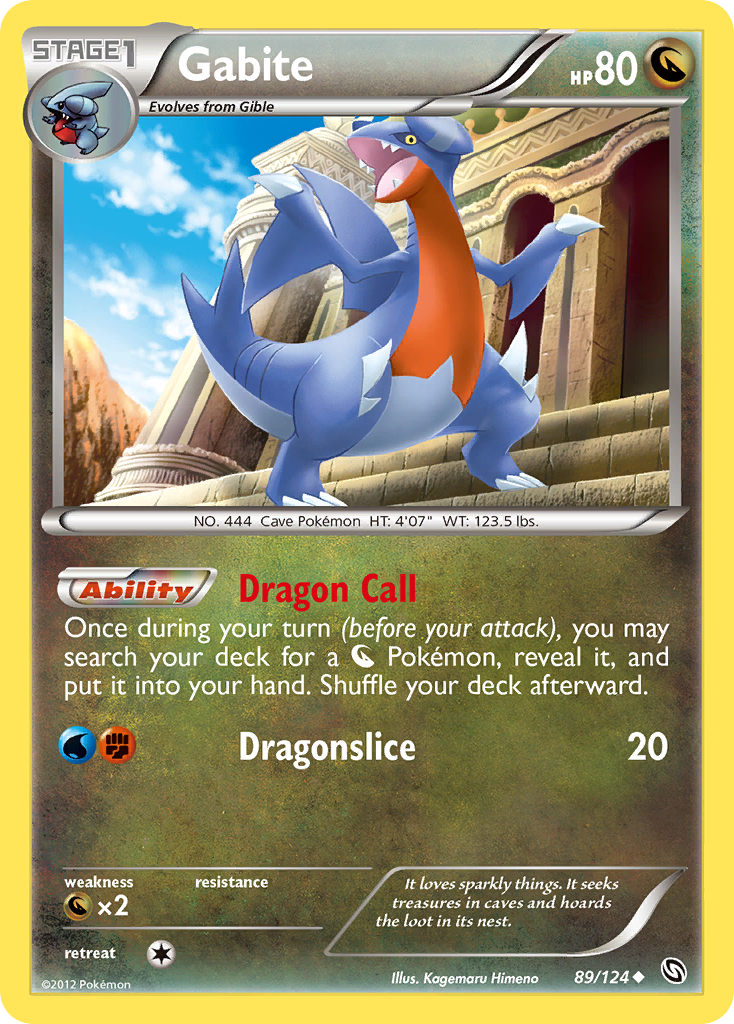 Gabite (89/124) [Black & White: Dragons Exalted] | Card Merchant Takapuna