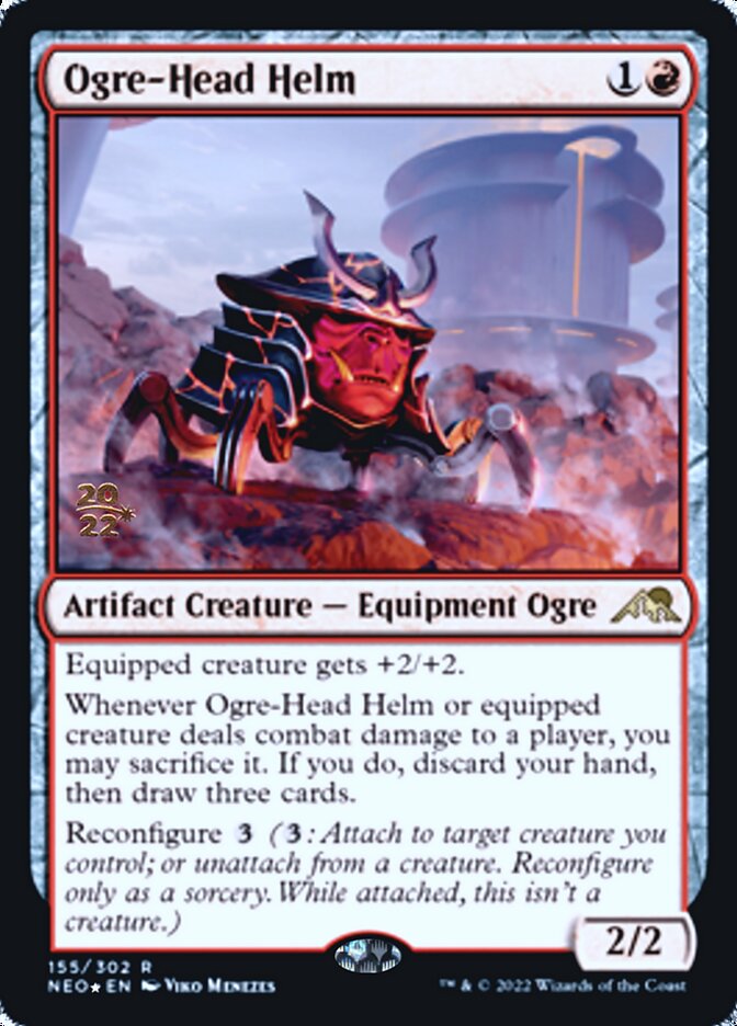 Ogre-Head Helm [Kamigawa: Neon Dynasty Prerelease Promos] | Card Merchant Takapuna