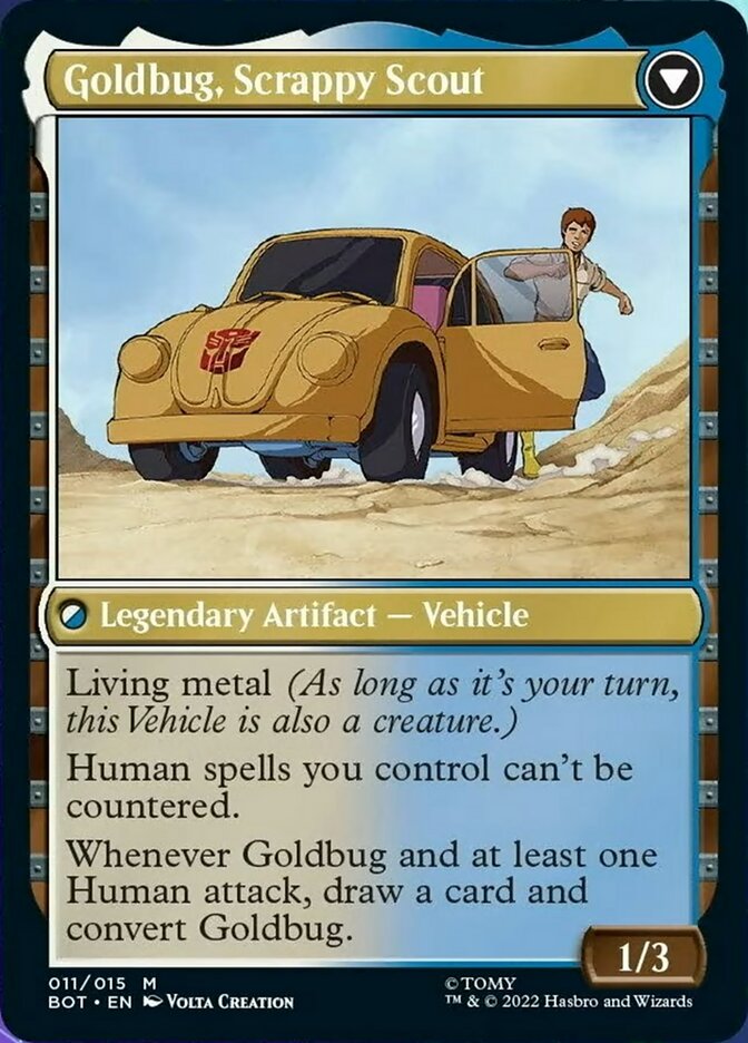 Goldbug, Humanity's Ally // Goldbug, Scrappy Scout [Transformers] | Card Merchant Takapuna