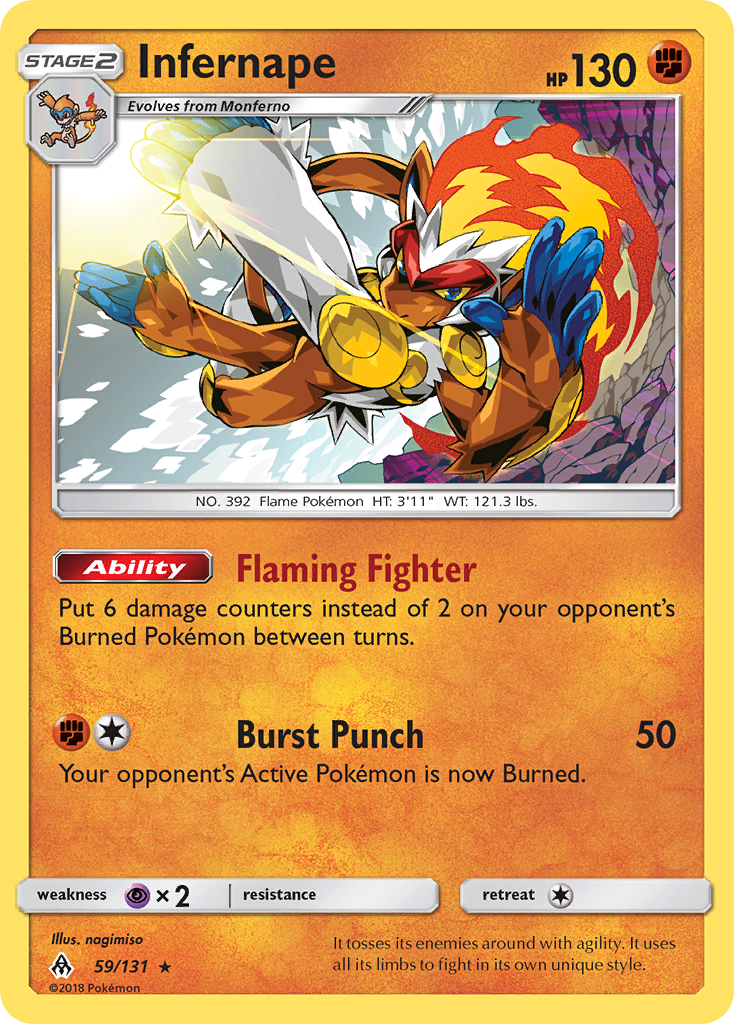 Infernape (59/131) [Sun & Moon: Forbidden Light] | Card Merchant Takapuna