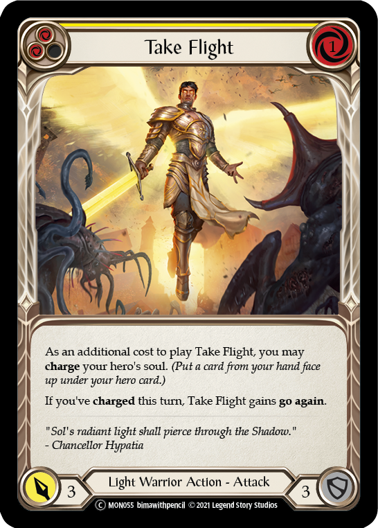 Take Flight (Yellow) [U-MON055] (Monarch Unlimited)  Unlimited Normal | Card Merchant Takapuna
