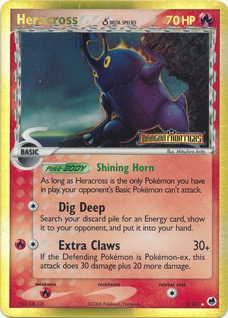 Heracross (3/101) (Delta Species) (Stamped) [EX: Dragon Frontiers] | Card Merchant Takapuna