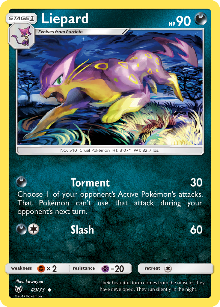 Liepard (49/73) [Sun & Moon: Shining Legends] | Card Merchant Takapuna