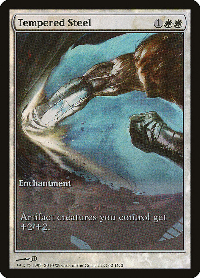 Tempered Steel (Game Day) (Extended Art) [Scars of Mirrodin Promos] | Card Merchant Takapuna