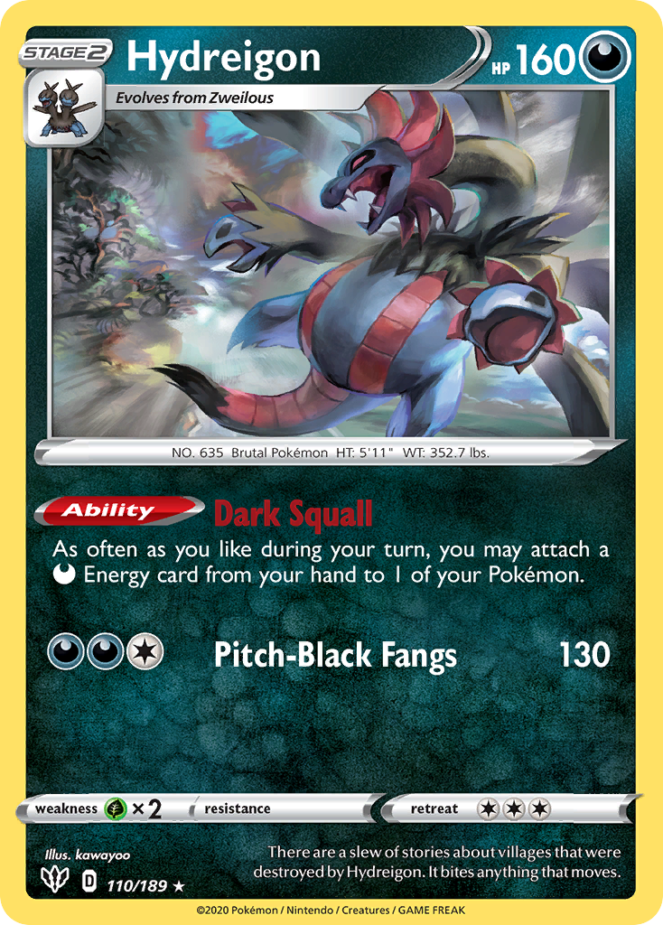 Hydreigon (110/189) [Sword & Shield: Darkness Ablaze] | Card Merchant Takapuna