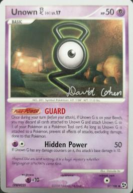 Unown G LV.17 (57/106) (Stallgon - David Cohen) [World Championships 2009] | Card Merchant Takapuna