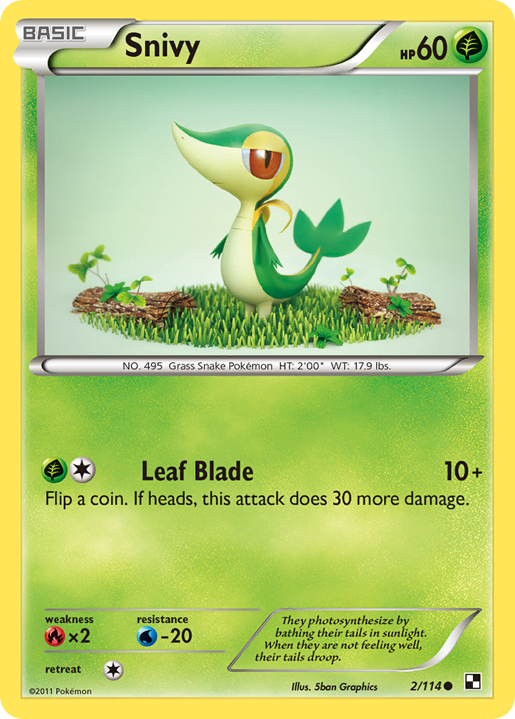 Snivy (2/114) [Black & White: Base Set] | Card Merchant Takapuna