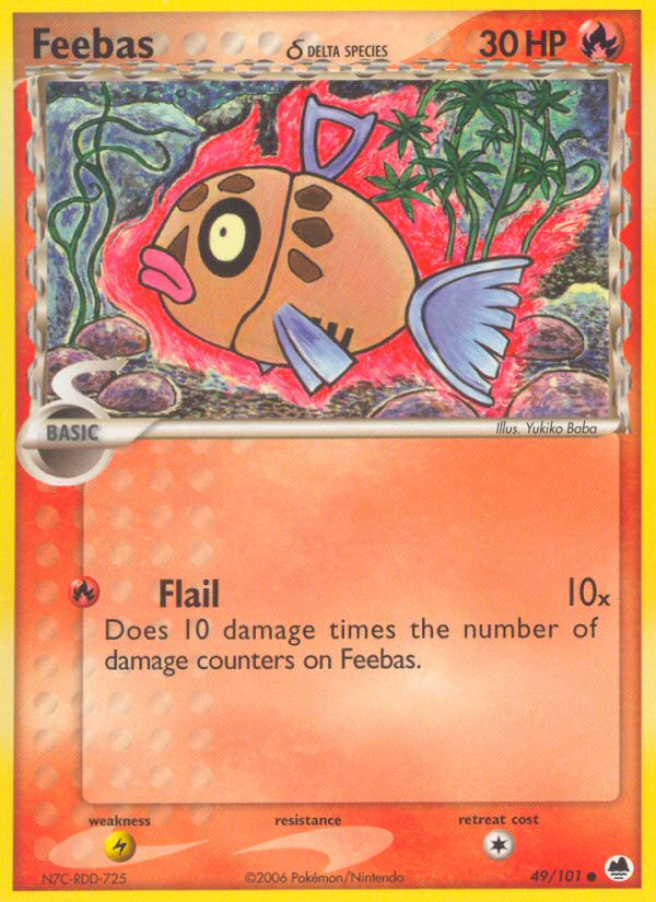 Feebas (49/101) (Delta Species) [EX: Dragon Frontiers] | Card Merchant Takapuna
