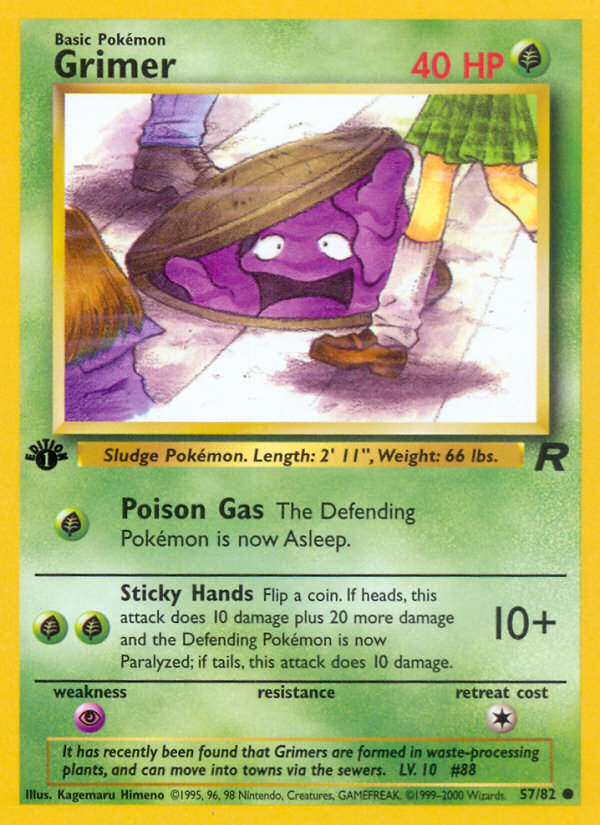 Grimer (57/82) [Team Rocket 1st Edition] | Card Merchant Takapuna