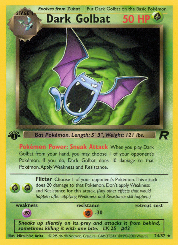 Dark Golbat (24/82) [Team Rocket 1st Edition] | Card Merchant Takapuna