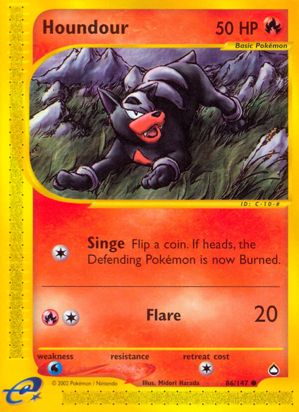 Houndour (86/147) [Aquapolis] | Card Merchant Takapuna