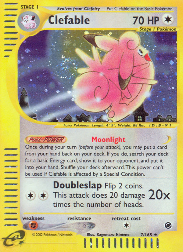 Clefable (7/165) [Expedition: Base Set] | Card Merchant Takapuna