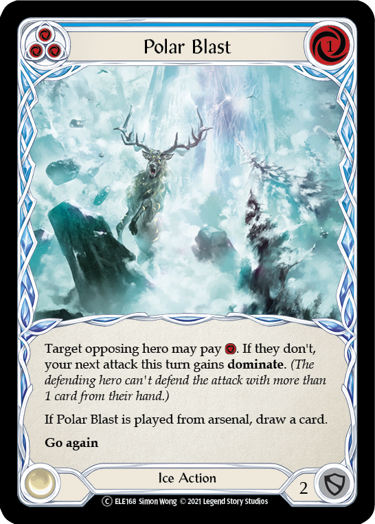 Polar Blast (Blue) [U-ELE168] (Tales of Aria Unlimited)  Unlimited Rainbow Foil | Card Merchant Takapuna