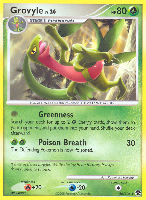 Grovyle (40/106) [Diamond & Pearl: Great Encounters] | Card Merchant Takapuna