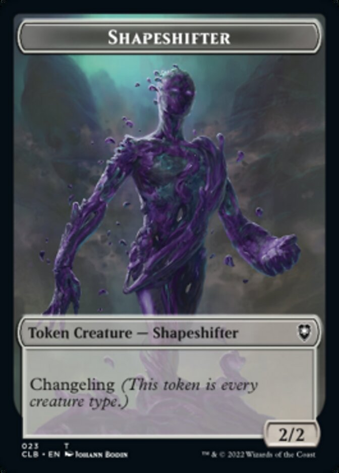 Kor Warrior // Shapeshifter (023) Double-Sided Token [Commander Legends: Battle for Baldur's Gate Tokens] | Card Merchant Takapuna