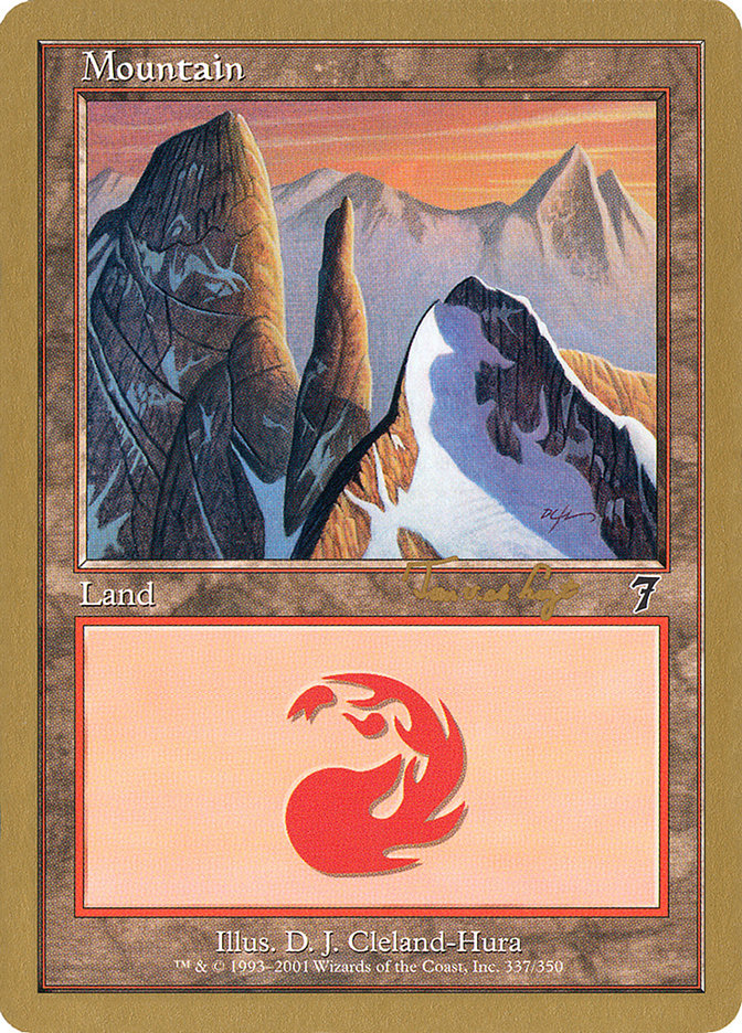 Mountain (337) (Tom van de Logt) [World Championship Decks 2001] | Card Merchant Takapuna