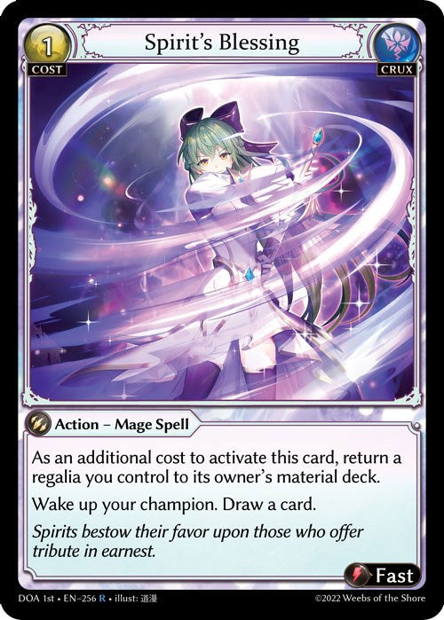 Spirit's Blessing (256) [Dawn of Ashes: 1st Edition] | Card Merchant Takapuna