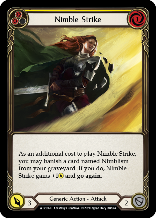 Nimble Strike (Yellow) [WTR186-C] (Welcome to Rathe)  Alpha Print Normal | Card Merchant Takapuna