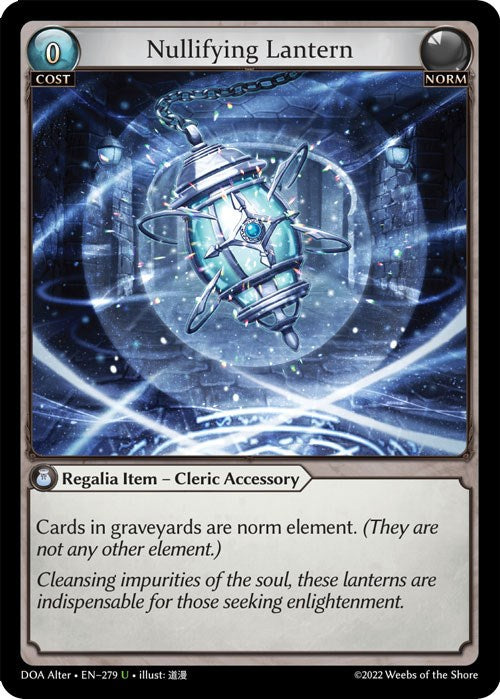 Nullifying Lantern (279) [Dawn of Ashes: Alter Edition] | Card Merchant Takapuna