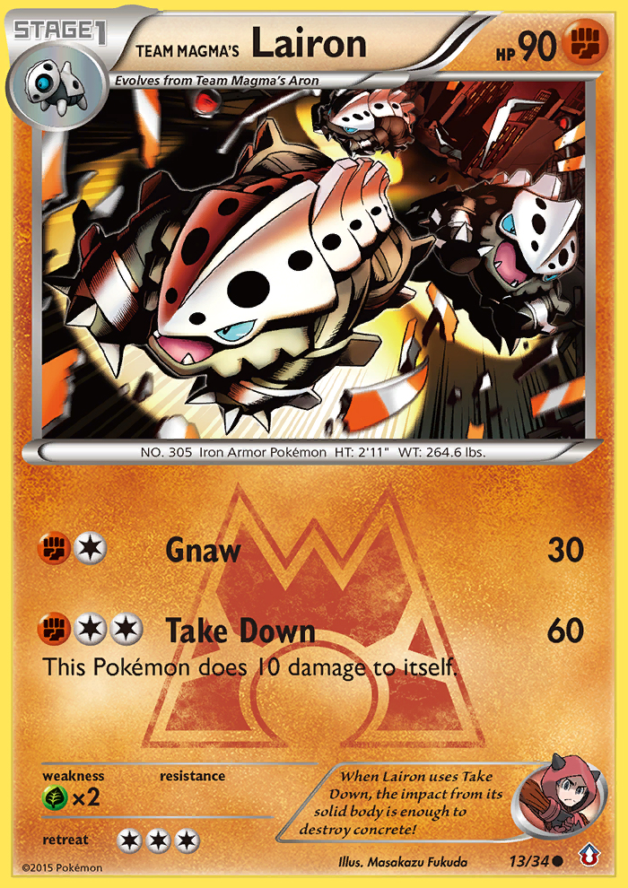 Team Magma's Lairon (13/34) [XY: Double Crisis] | Card Merchant Takapuna
