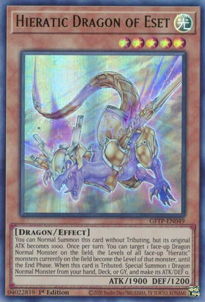 Hieratic Dragon of Eset [GFTP-EN049] Ultra Rare | Card Merchant Takapuna