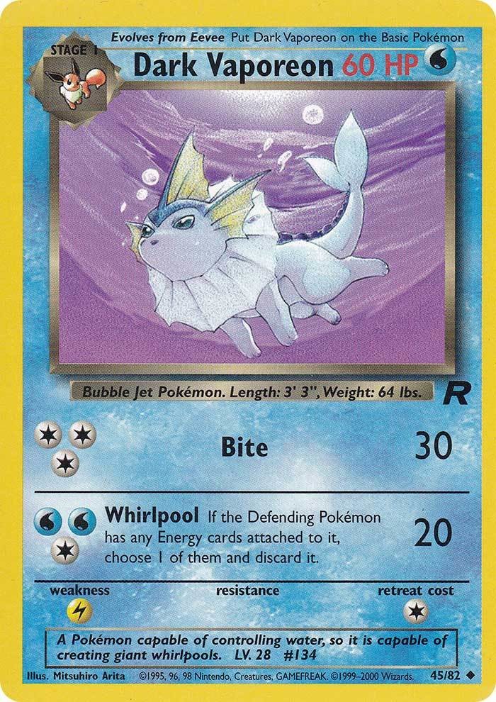 Dark Vaporeon (45/82) [Team Rocket Unlimited] | Card Merchant Takapuna