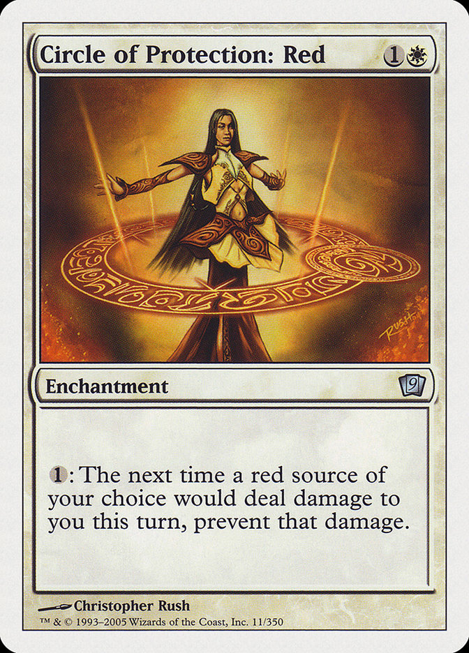 Circle of Protection: Red [Ninth Edition] | Card Merchant Takapuna