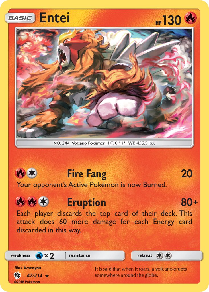 Entei (47/214) (Theme Deck Exclusive) [Sun & Moon: Lost Thunder] | Card Merchant Takapuna