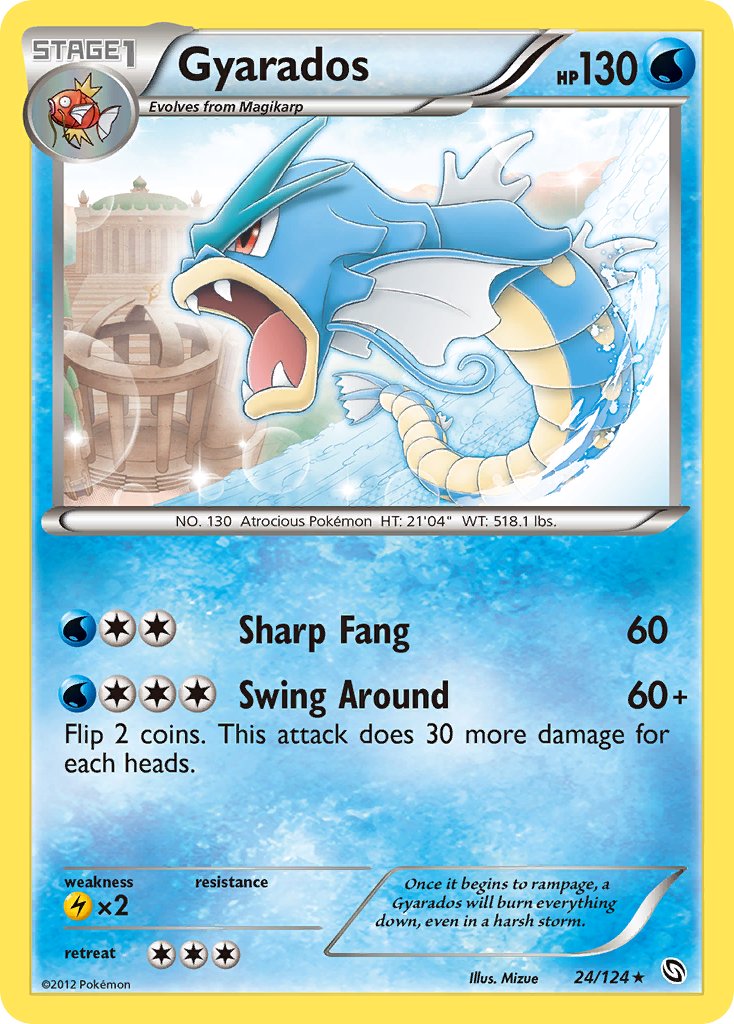 Gyarados (24/124) (Cosmos Holo) (Blister Exclusive) [Black & White: Dragons Exalted] | Card Merchant Takapuna
