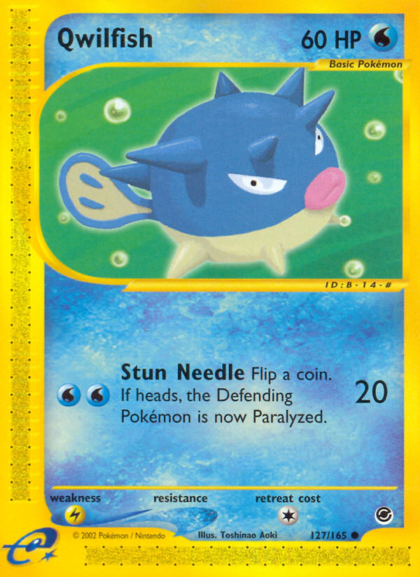 Qwilfish (127/165) [Expedition: Base Set] | Card Merchant Takapuna