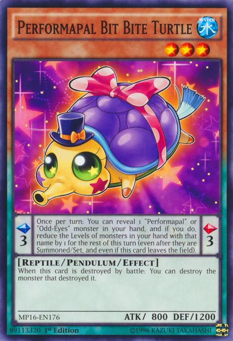 Performapal Bit Bite Turtle [MP16-EN176] Common | Card Merchant Takapuna