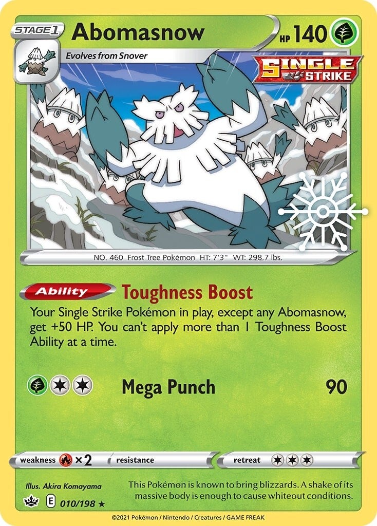 Abomasnow (010/198) (Holiday Calendar) [Sword & Shield: Chilling Reign] | Card Merchant Takapuna