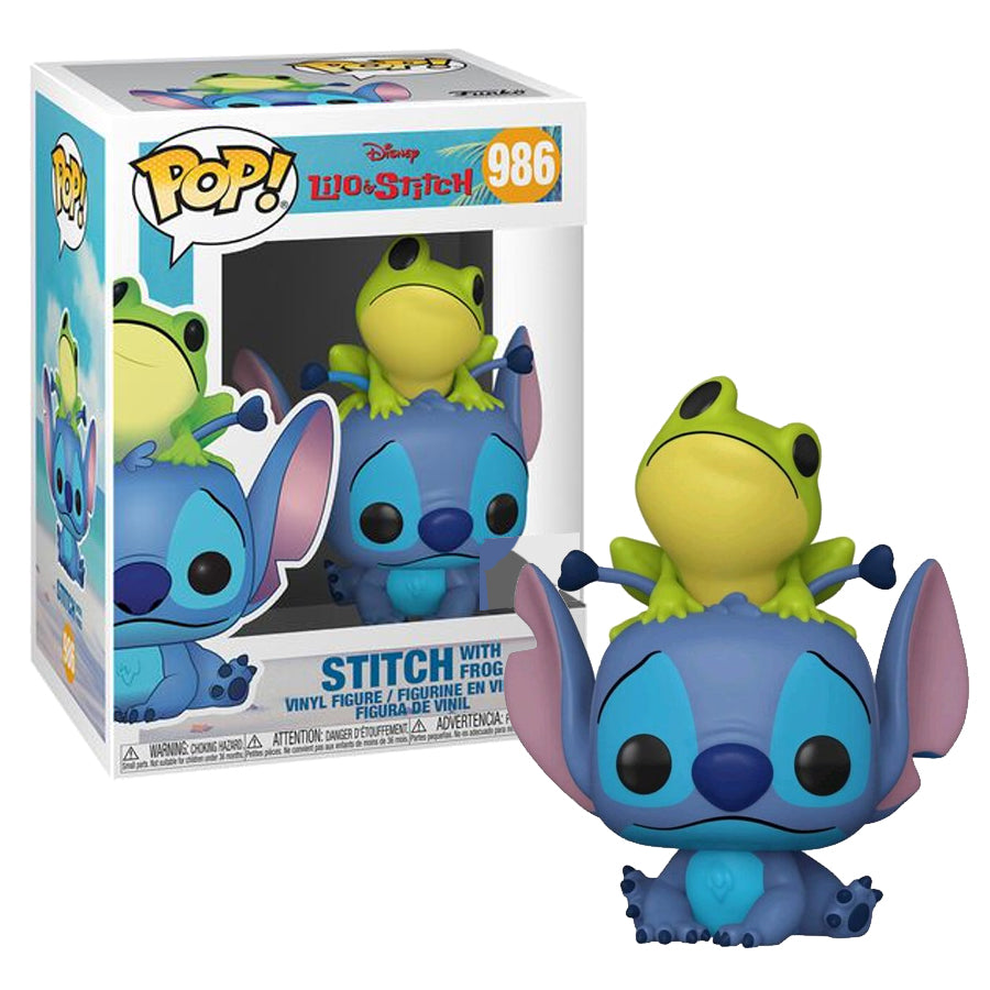 Lilo & Stitch - Stitch w/ Frog Pop! 986 | Card Merchant Takapuna