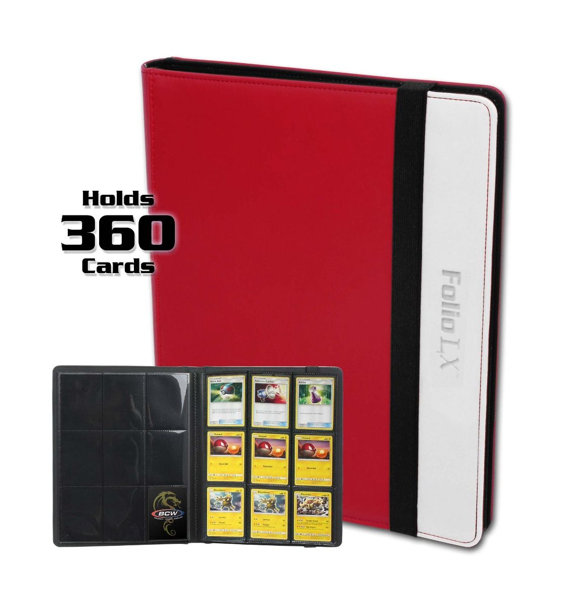 BCW Portfolio 9-Pocket LX Red & White | Card Merchant Takapuna