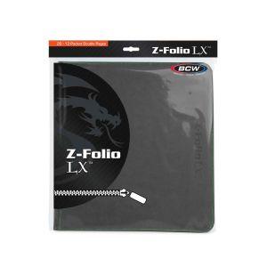 BCW Zipper-Folio LX 12-Pocket - Grey | Card Merchant Takapuna