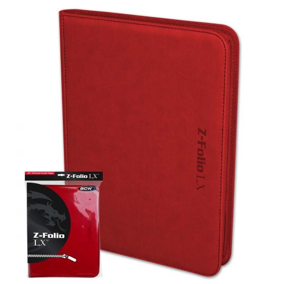 BCW Z-Folio 9-Pocket - Red | Card Merchant Takapuna