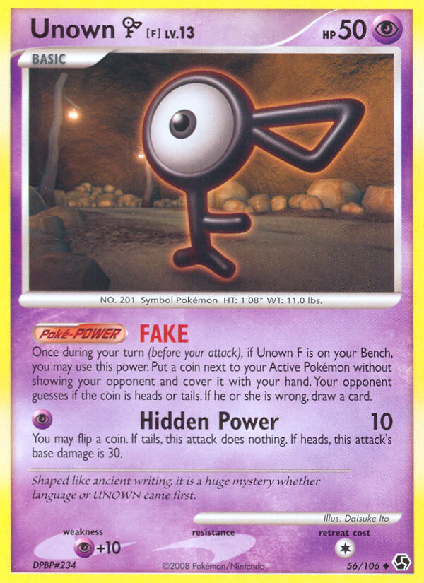 Unown F (56/106) [Diamond & Pearl: Great Encounters] | Card Merchant Takapuna