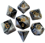 Acrylic Dice: Marble with Gold Numbers | Card Merchant Takapuna
