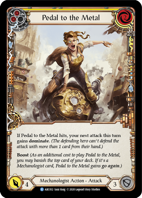 Pedal to the Metal (Yellow) [U-ARC012] (Arcane Rising Unlimited)  Unlimited Normal | Card Merchant Takapuna