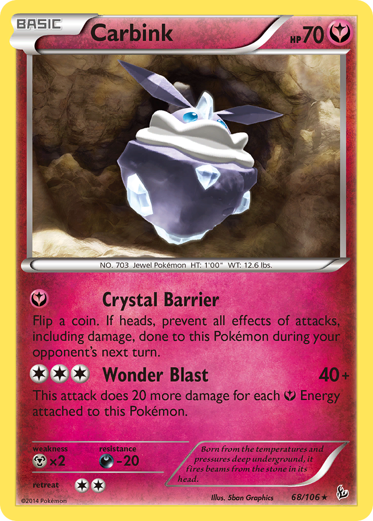 Carbink (68/106) (Theme Deck Exclusive) [XY: Flashfire] | Card Merchant Takapuna