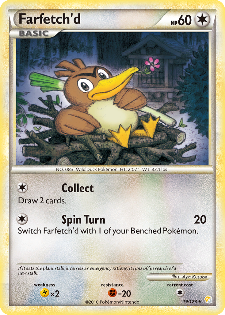 Farfetch'd (19/123) [HeartGold & SoulSilver: Base Set] | Card Merchant Takapuna
